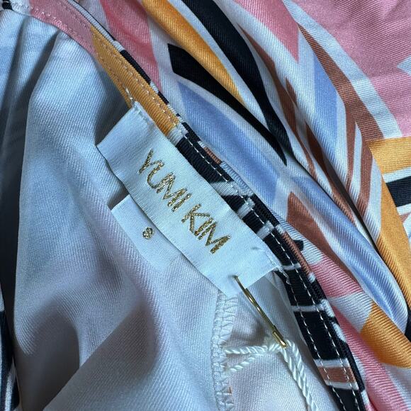 YUMI KIM Pink Retro Bloom Stretch Maxi Dress Women's Size Small NWT Colorful V - Picture 5 of 8